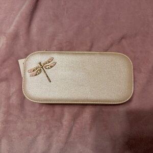 Elegant Cream Dragonfly Jewelry Travel Box BNWT
